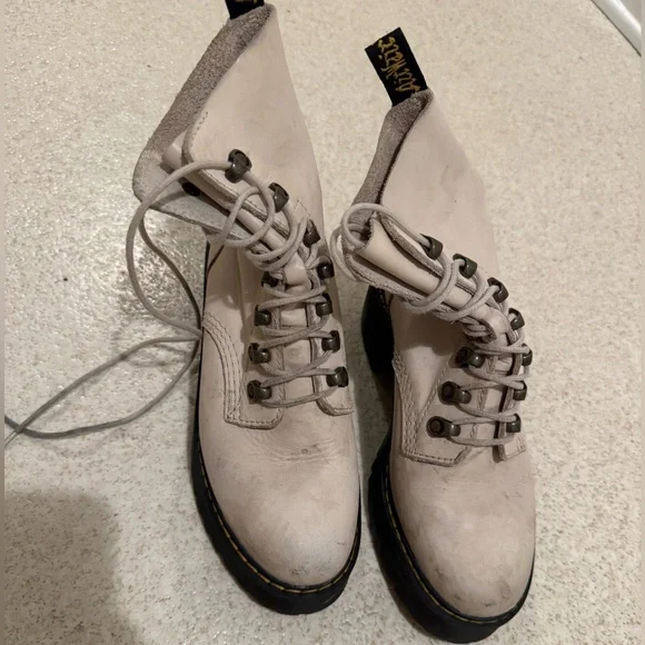 Dr. Martens White Lace-Up Boots - Picture 2 of 6